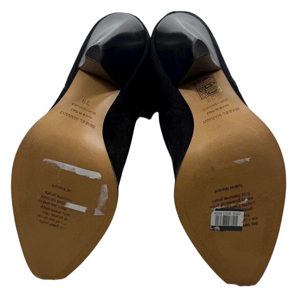 Isabel Marant Riria Suede Slouchy Tall Boots Midnight Blue Size 38 - Picture 11 of 13